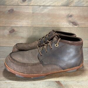 olukai hamakua mens size 12 shoes brown leather comfort chukka boots